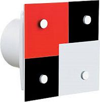 Вентилятор декоративный осевой Vents 100 Домино 1 D100 белый картинка